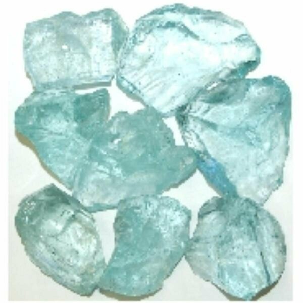 Calle Recycled Chunky Glass Crystal Teal - Medium - 0.5-1 in. - 10 lbs CA2757028